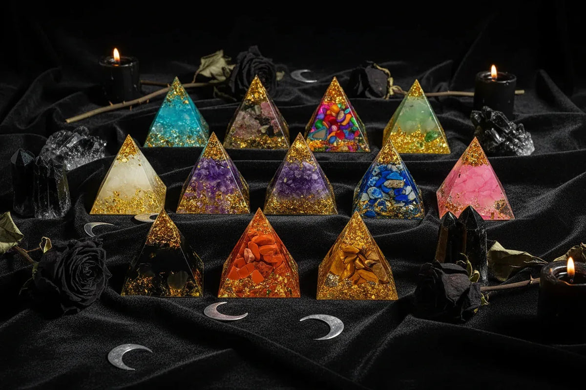 Orgone Pyramid Set - Sorceress Sanctuary 7PCS