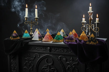 Orgone Pyramid Set - Sorceress Sanctuary 7PCS