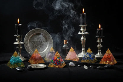 Orgone Pyramid Set - Sorceress Sanctuary 7PCS