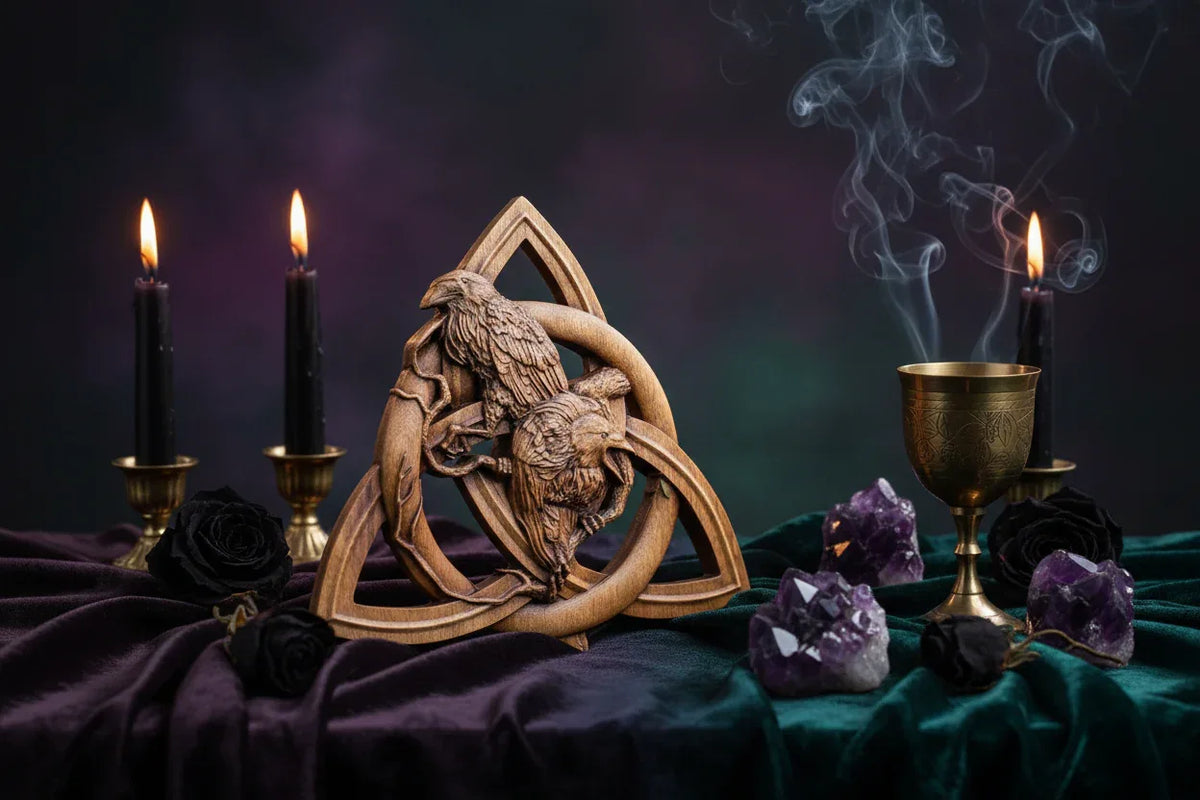 Pagan Rune Carving - Sorceress Sanctuary Wood