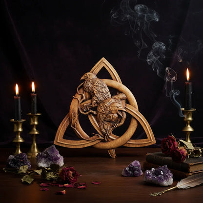 Pagan Rune Carving - Sorceress Sanctuary Wood