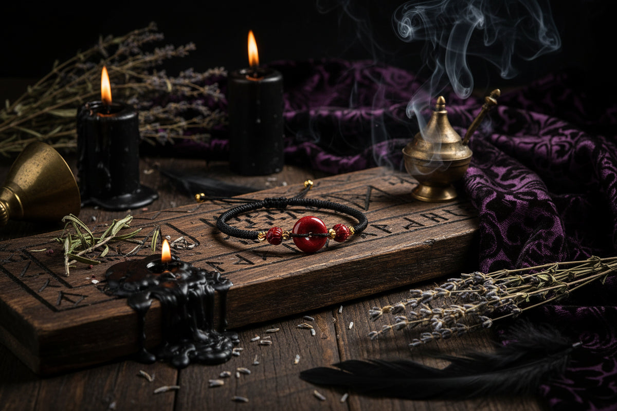 Peace Woven Bracelet - Sorceress Sanctuary Black Rope-Red Rope-Wine Red Rope