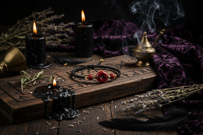 Peace Woven Bracelet - Sorceress Sanctuary Black Rope-Red Rope-Wine Red Rope