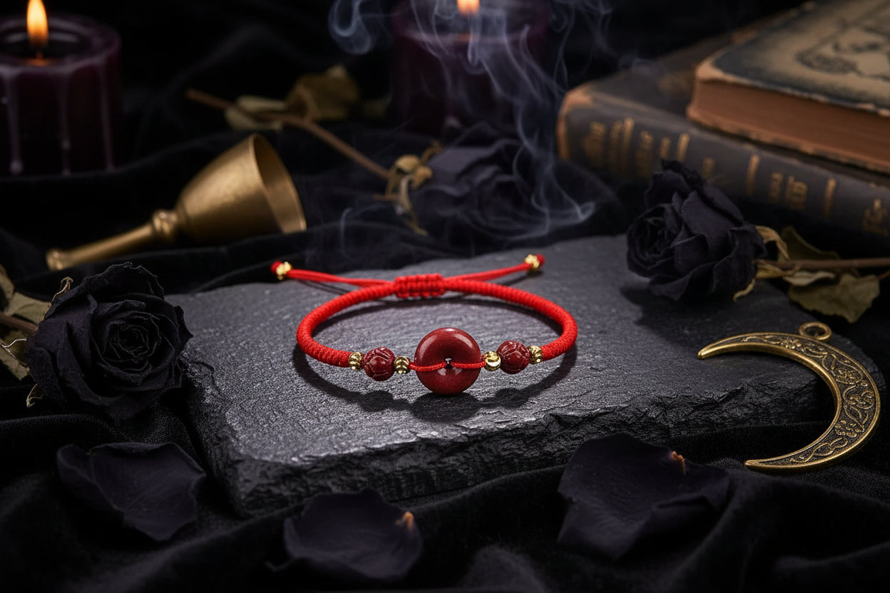 Peace Woven Bracelet - Sorceress Sanctuary Black Rope-Red Rope-Wine Red Rope