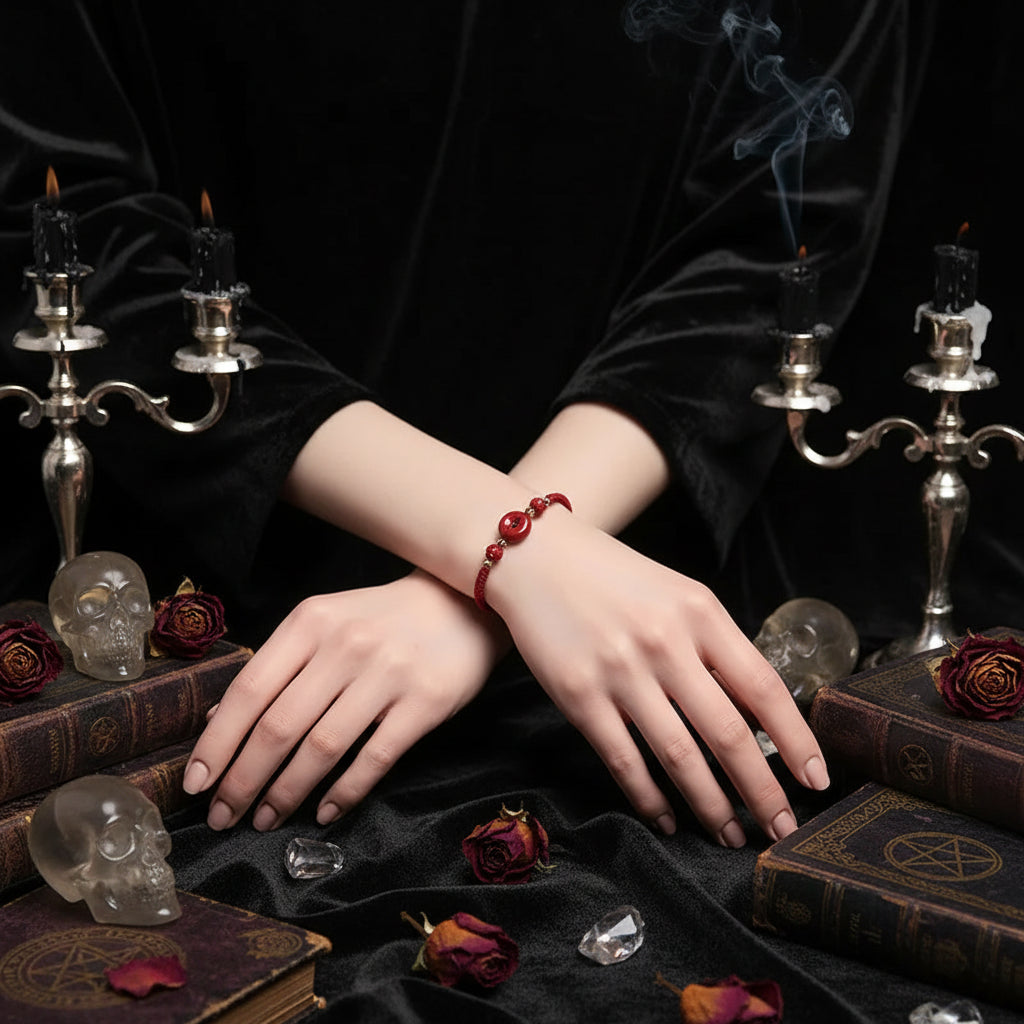 Peace Woven Bracelet - Sorceress Sanctuary Black Rope-Red Rope-Wine Red Rope