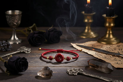 Peace Woven Bracelet - Sorceress Sanctuary Black Rope-Red Rope-Wine Red Rope