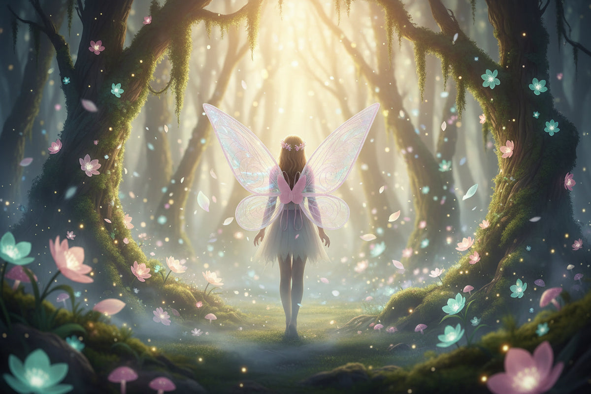 Pearlescent Fairy Wings - Sorceress Sanctuary White-Pink-Dark Violet