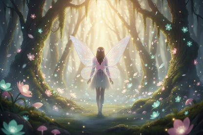 Pearlescent Fairy Wings - Sorceress Sanctuary White-Pink-Dark Violet