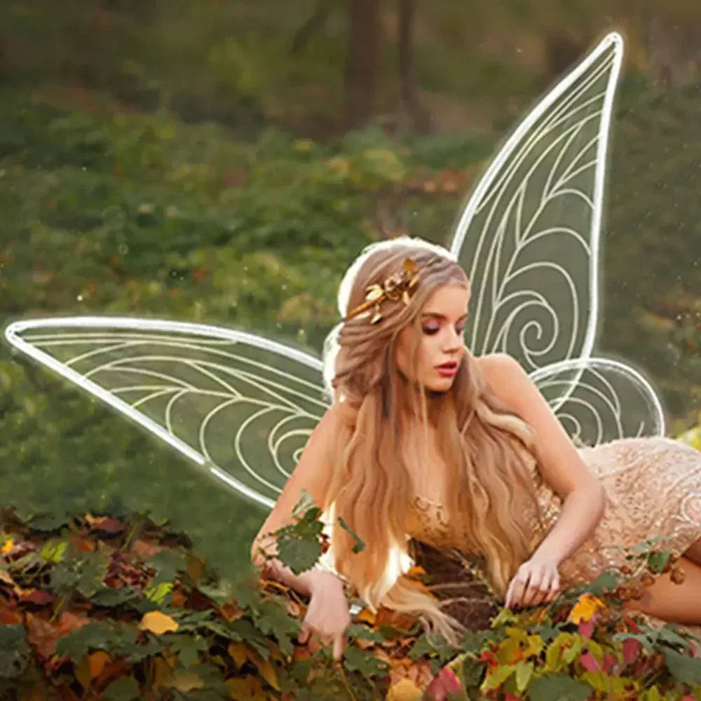 Pearlescent Fairy Wings - Sorceress Sanctuary White-Pink-Dark Violet