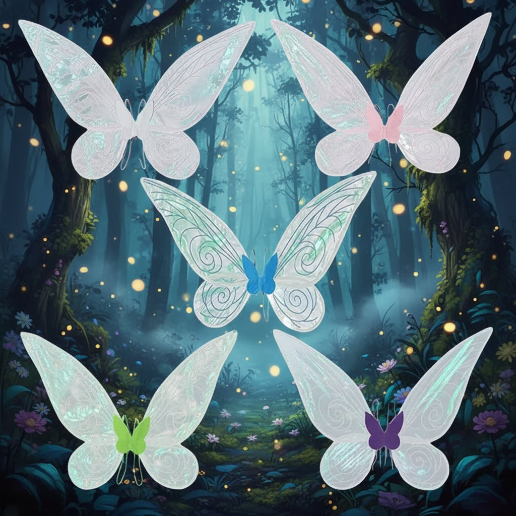 Pearlescent Fairy Wings - Sorceress Sanctuary White-Pink-Dark Violet