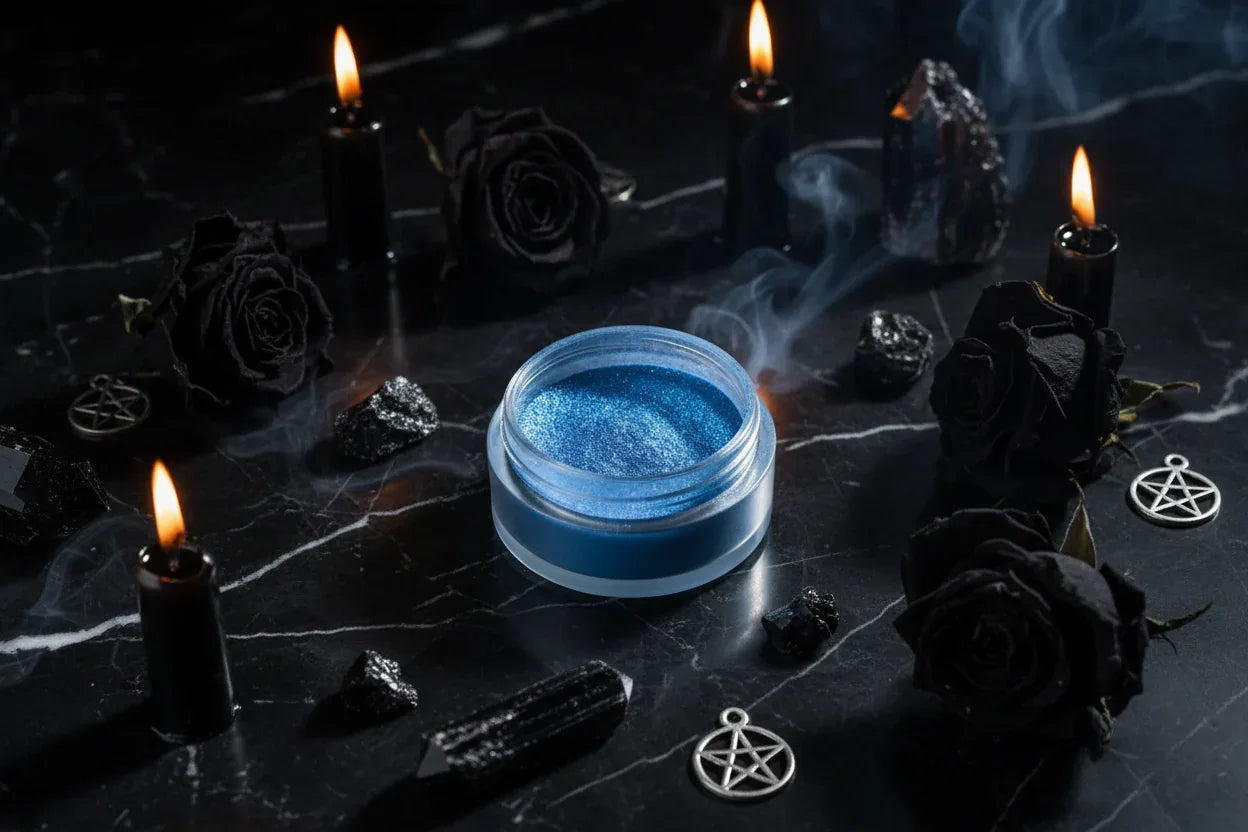 Pearlescent Powder - Sorceress Sanctuary Blue-Light Blue-Black-Peach-Purple