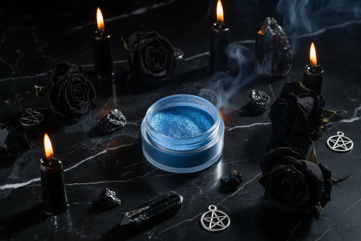 Pearlescent Powder - Sorceress Sanctuary Blue-Light Blue-Black-Peach-Purple