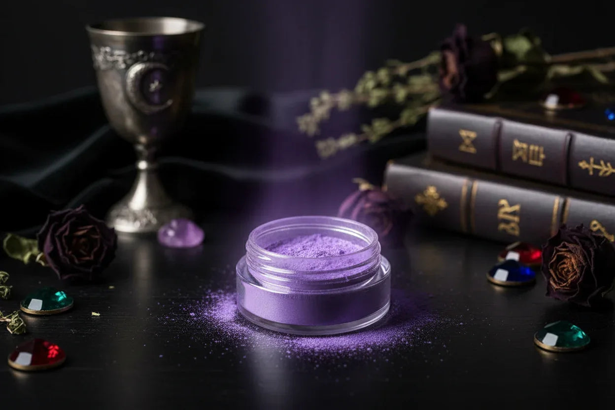 Pearlescent Powder - Sorceress Sanctuary Blue-Light Blue-Black-Peach-Purple