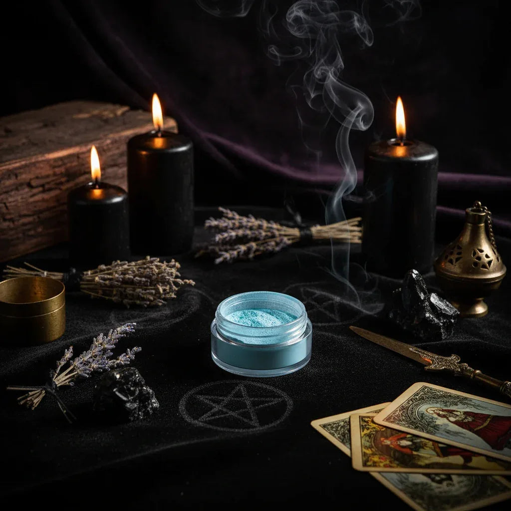 Pearlescent Powder - Sorceress Sanctuary Blue-Light Blue-Black-Peach-Purple
