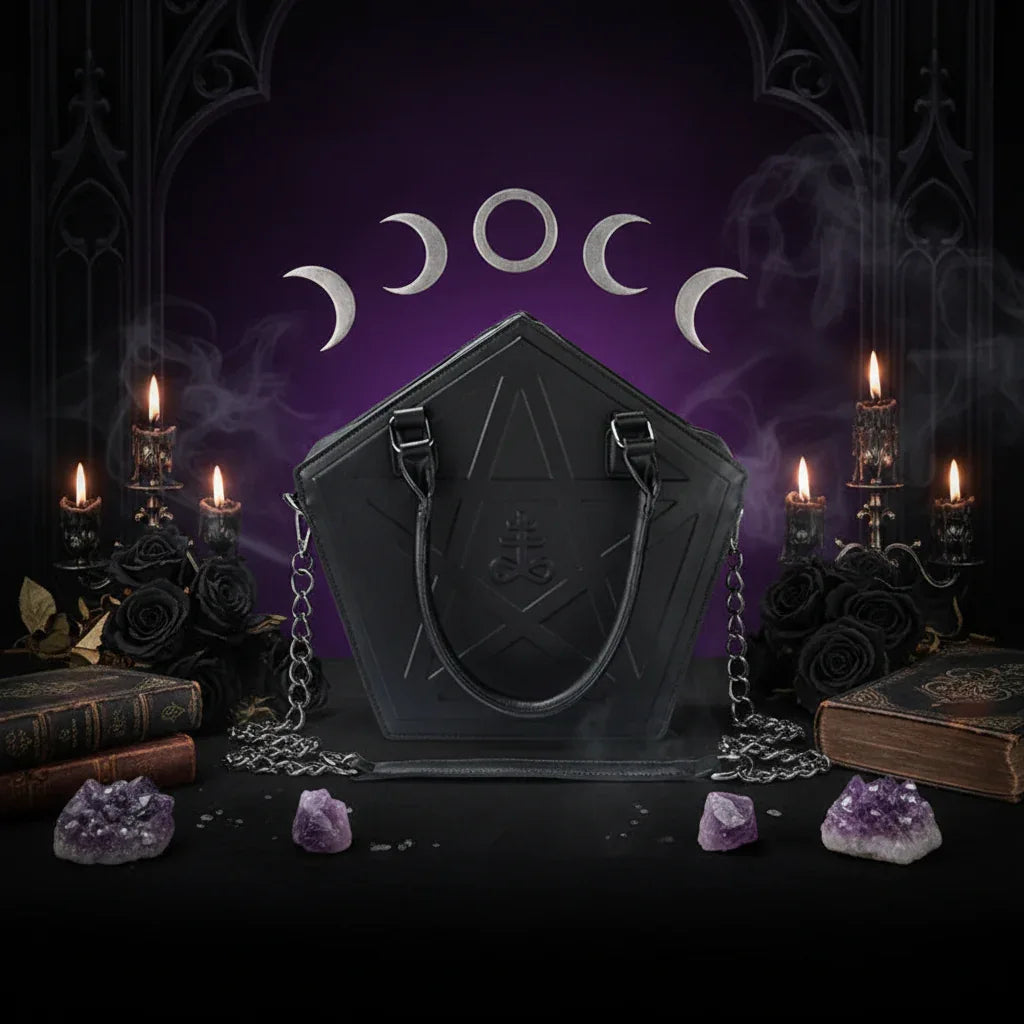 Pentagram Handbag - Sorceress Sanctuary Black