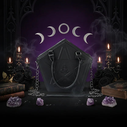 Pentagram Handbag - Sorceress Sanctuary Black