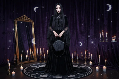 Pentagram Handbag - Sorceress Sanctuary Black