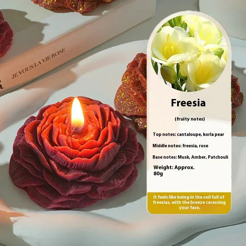 Peony Rose Candle - Sorceress Sanctuary Gardenia-Ebony Rose-Snow Mountain Pine Forest-Peach Oolong-English Pear Freesia