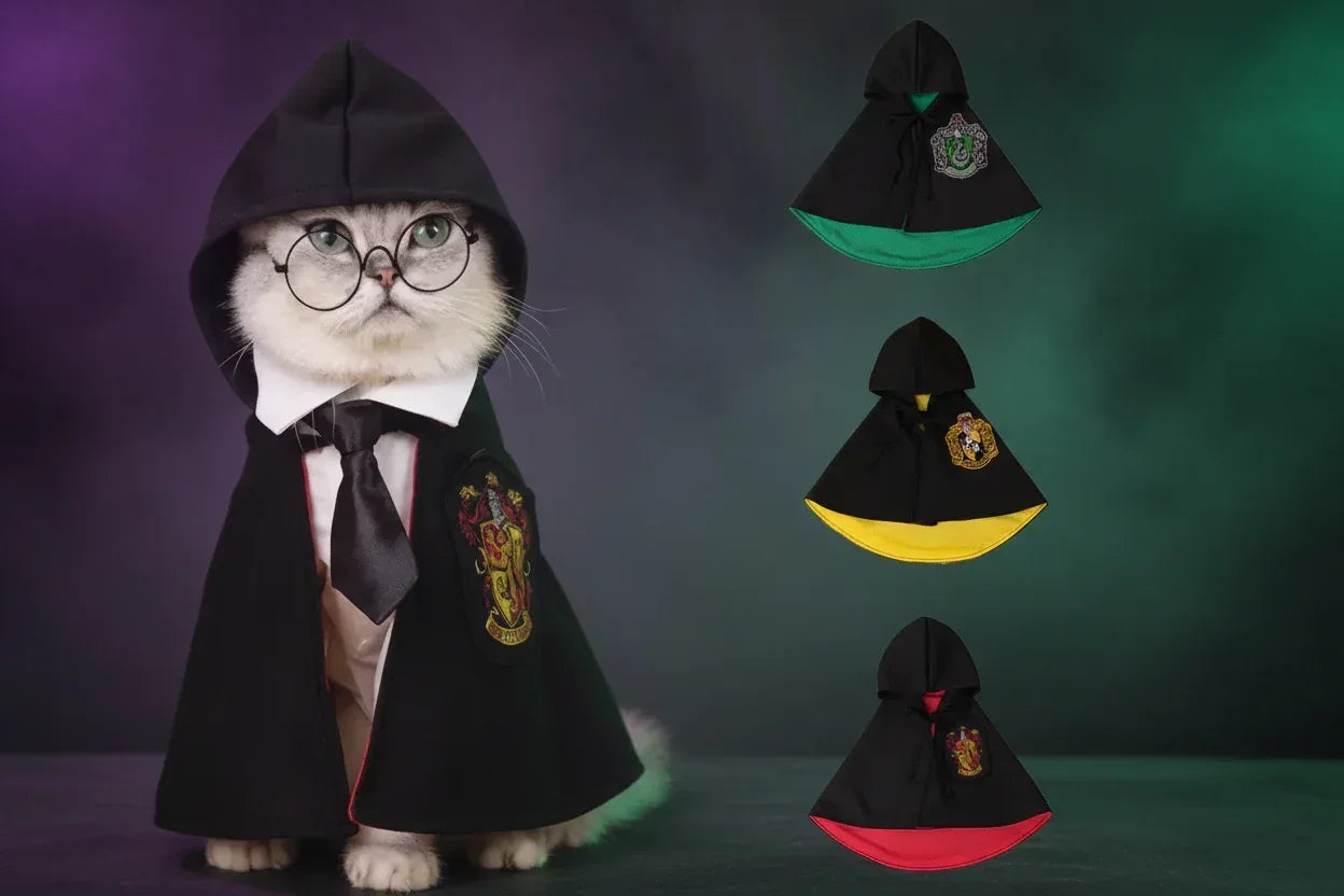 Pet Magic Cape Outfit - Sorceress Sanctuary Blue (Eagle's Cloak) / S(within 7 lbs)-Blue (Eagle's Cloak) / M(8-15 lbs)-Blue (Eagle's Cloak) / L(16-32 lbs)-Red (Lion's Cloak) / S(within 7 lbs)-Red (Lion's Cloak) / M(8-15 lbs)
