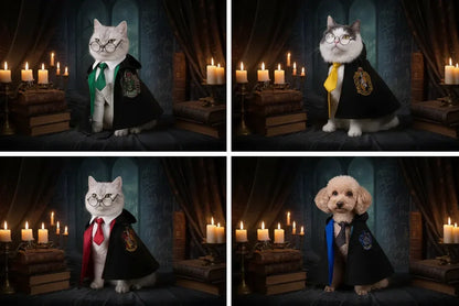 Pet Magic Cape Outfit - Sorceress Sanctuary Blue (Eagle's Cloak) / S(within 7 lbs)-Blue (Eagle's Cloak) / M(8-15 lbs)-Blue (Eagle's Cloak) / L(16-32 lbs)-Red (Lion's Cloak) / S(within 7 lbs)-Red (Lion's Cloak) / M(8-15 lbs)