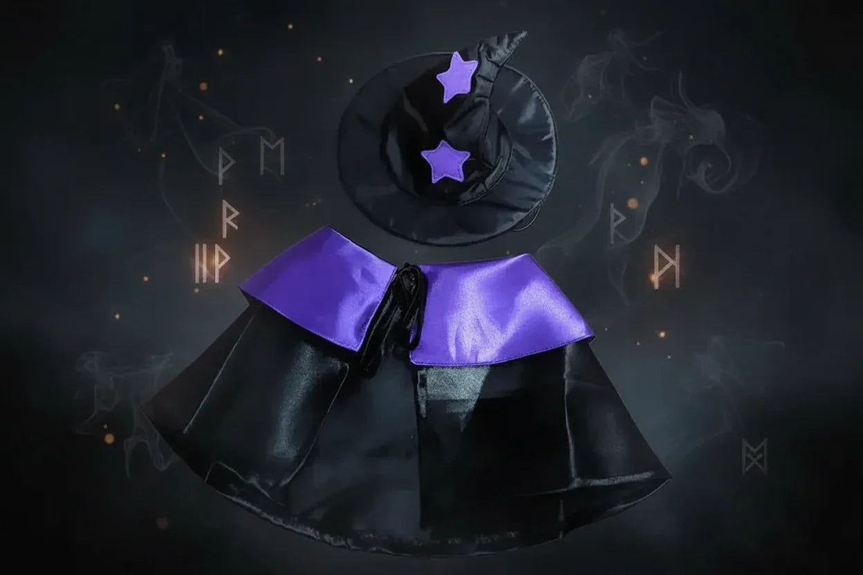 Pet Wizard Costume - Sorceress Sanctuary Purple / L-Purple / S