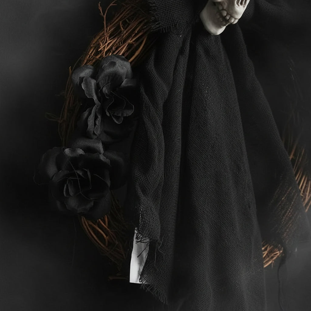 Black and White Ghost Door Hanger - Sorceress Sanctuary White-Black