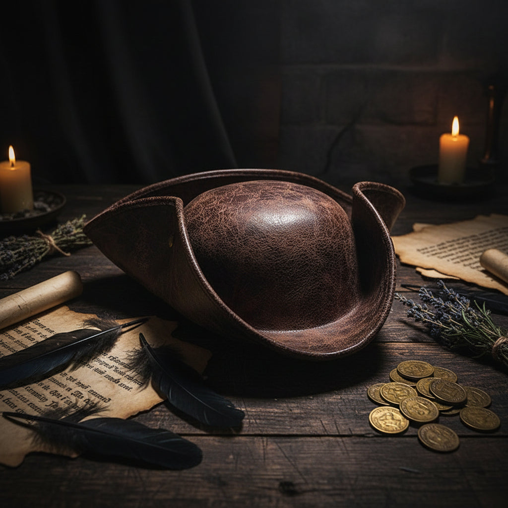 Halloween Faux Leather Pirate Hat for Cosplay Sorceress Sanctuary