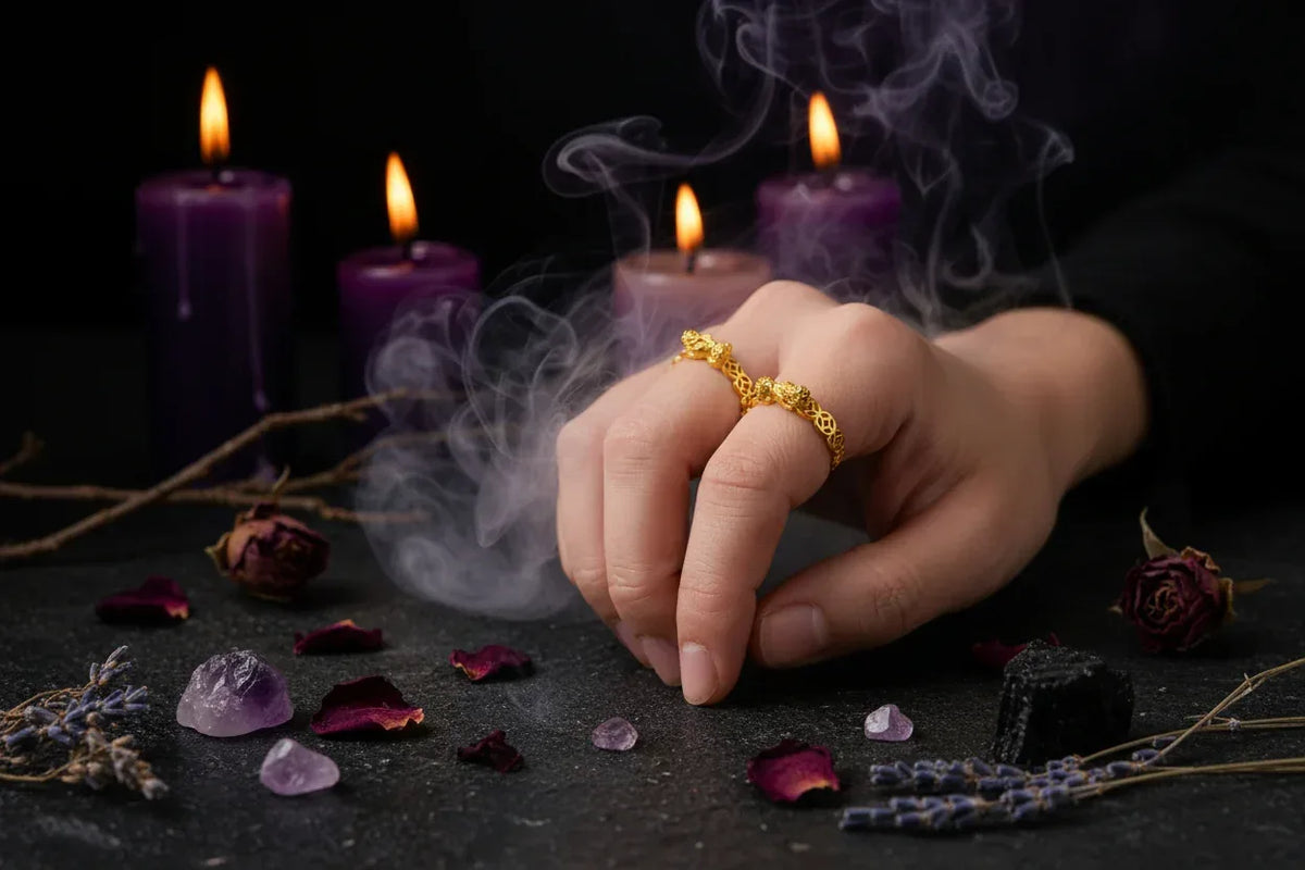 Pixiu Wealth Ring - Sorceress Sanctuary Money Pixiu Ring / Open Adjustable