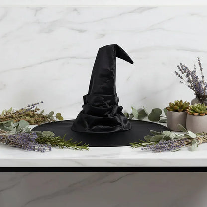 Pleated Witch Hat - Sorceress Sanctuary Black Pleated Hat / Free Size-Purple Pleated Hat / Free Size
