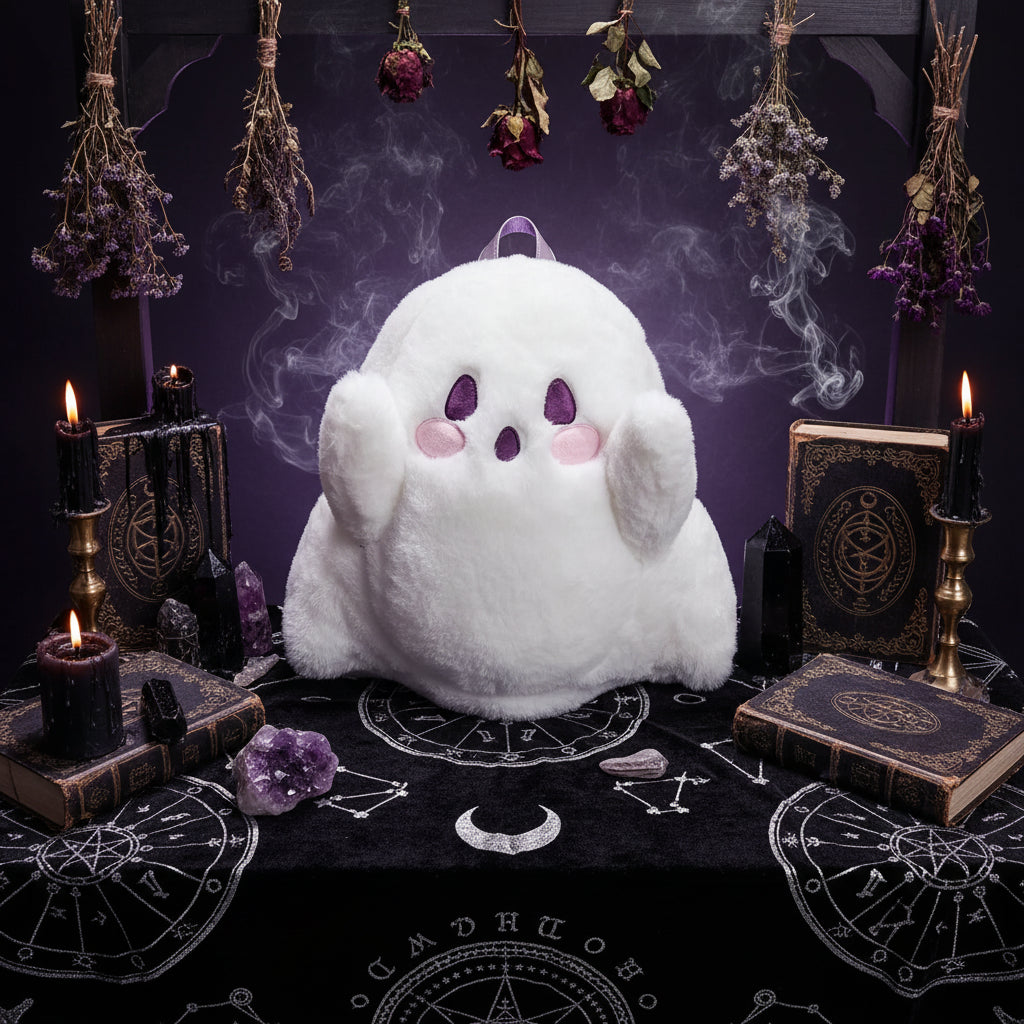 Plush Ghost Backpack - Sorceress Sanctuary Milky White