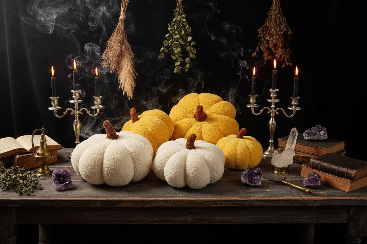 Plush Pumpkin Pillow - Sorceress Sanctuary Yellow / 23cm-Pea Green Color / 23cm-Coffee / 23cm-Blue / 23cm-Dark Green / 23cm