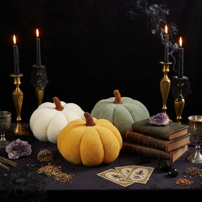 Plush Pumpkin Pillow - Sorceress Sanctuary Yellow / 23cm-Pea Green Color / 23cm-Coffee / 23cm-Blue / 23cm-Dark Green / 23cm