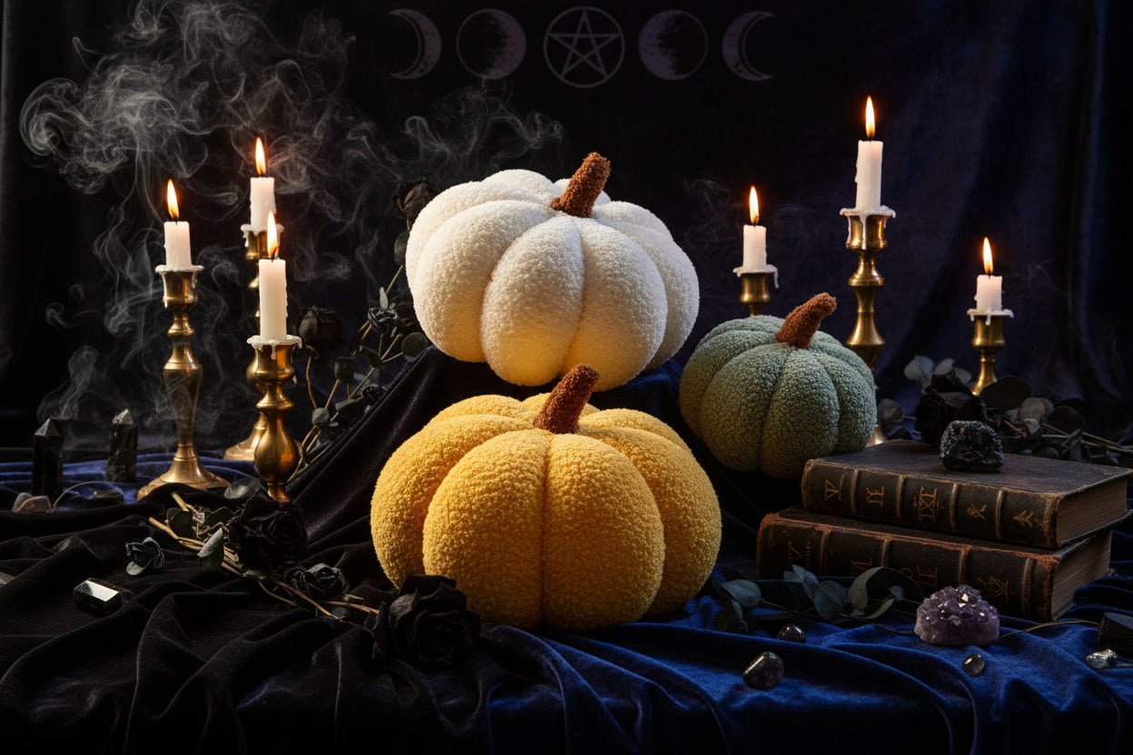 Plush Pumpkin Pillow - Sorceress Sanctuary Yellow / 23cm-Pea Green Color / 23cm-Coffee / 23cm-Blue / 23cm-Dark Green / 23cm