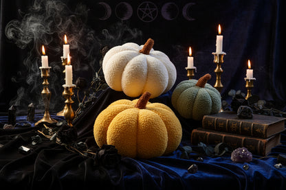 Plush Pumpkin Pillow - Sorceress Sanctuary Yellow / 23cm-Pea Green Color / 23cm-Coffee / 23cm-Blue / 23cm-Dark Green / 23cm