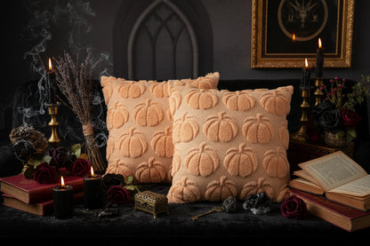 Plush Pumpkin Pillows - Sorceress Sanctuary Dark Orange1PCs-Dark Orange2PCs-Light Orange1PCs-Light Orange2PCs-White1PCs