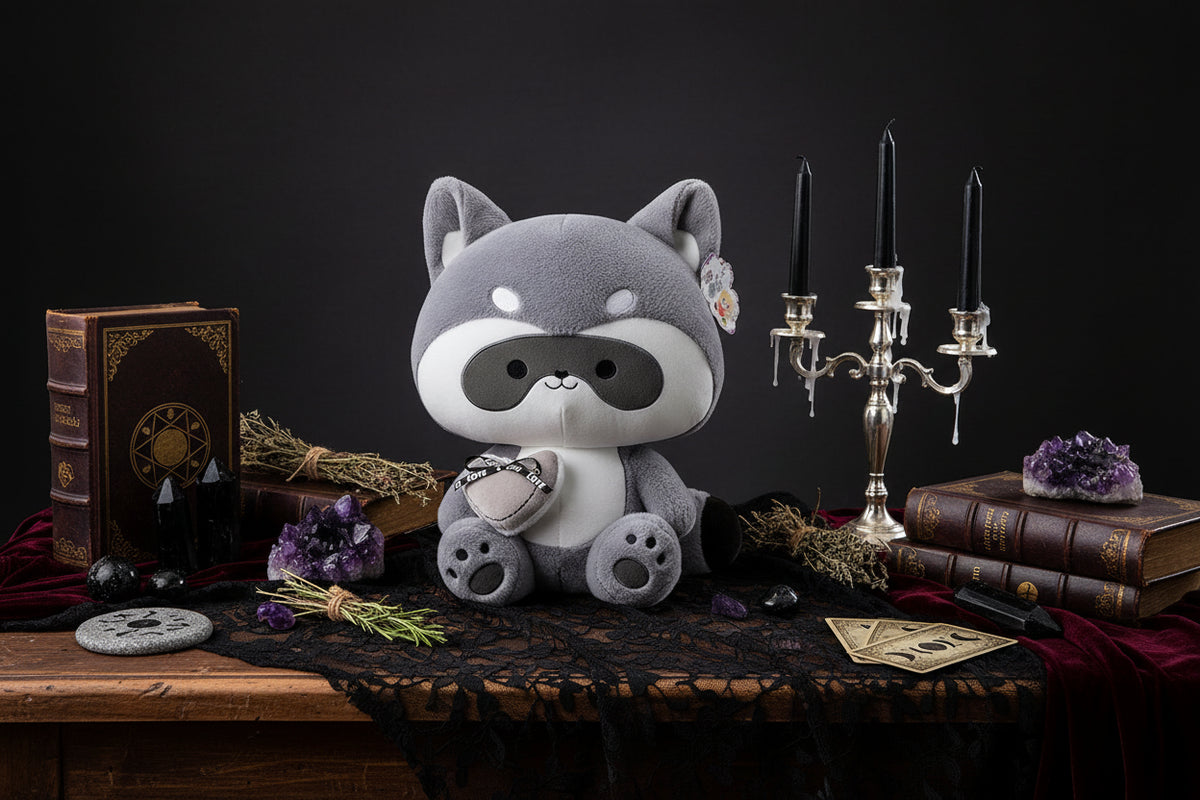 Plush Raccoon - Sorceress Sanctuary grey / 25 cm 0.22 kg-grey / 36 cm 0.48 kg-grey / 48 cm 0.88 kg-grey / 83 cm 3.89 kg-Khaki / 25 cm 0.22 kg