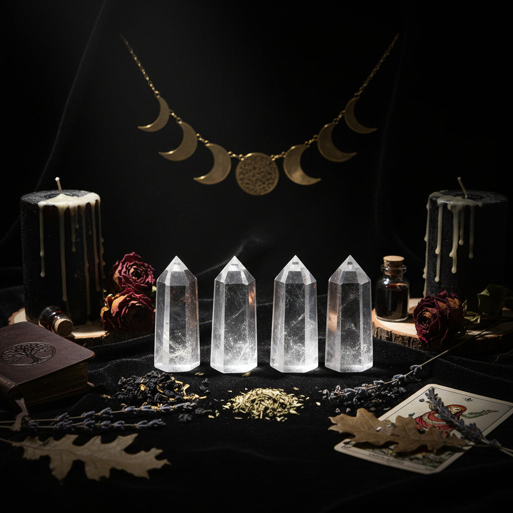 Natural Crystal | Hexagonal Prisms - Sorceress Sanctuary
