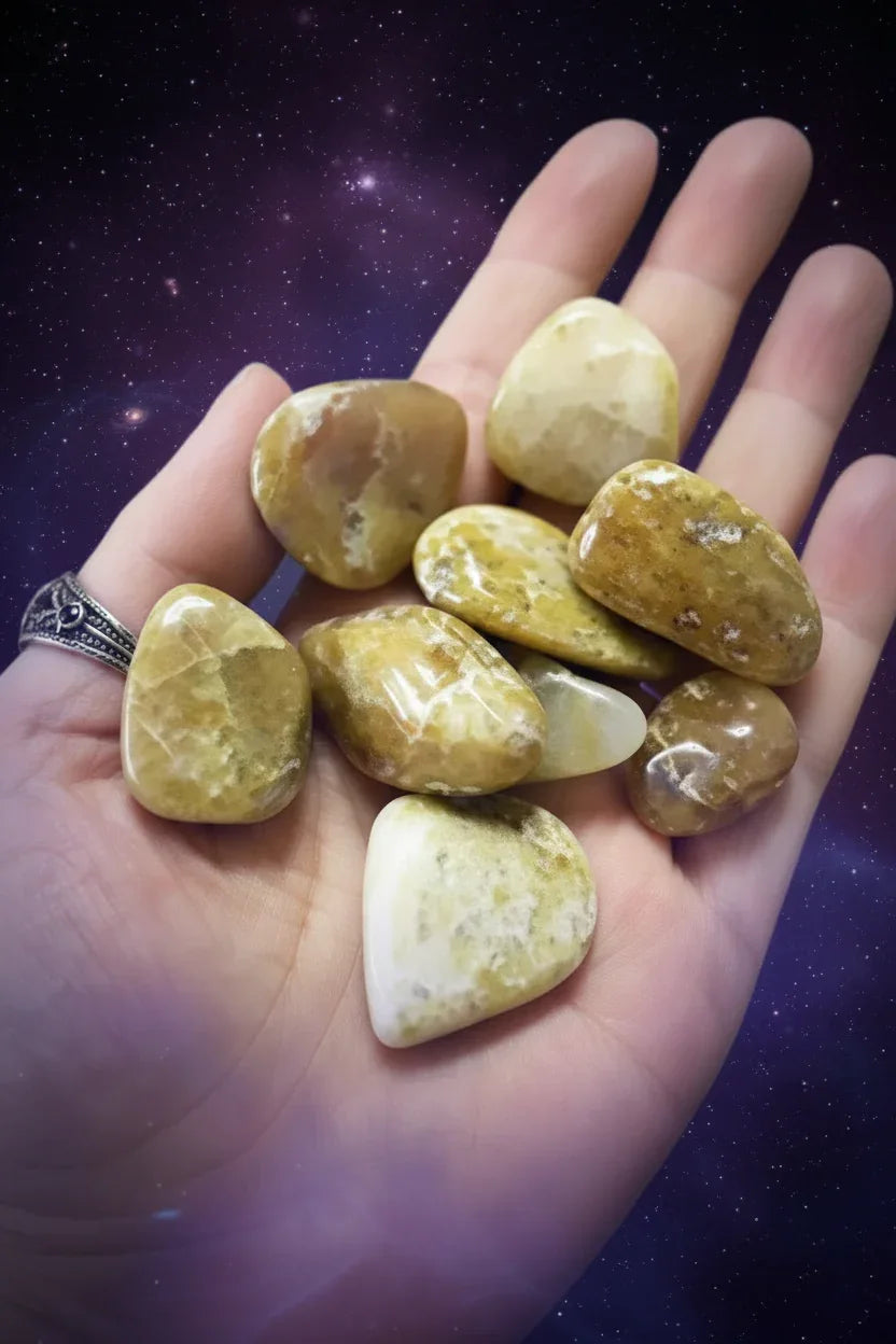 Polished Crystals - Sorceress Sanctuary Color(Amethyst 3to 5cm100g)-Color(Aventurine jade 3to 5cm100g)-Color(Powder crystal3 to 5cm100g)-Color(Topaz 3to 5cm100g)-Color(Nanhong 3to 5cm 100g)