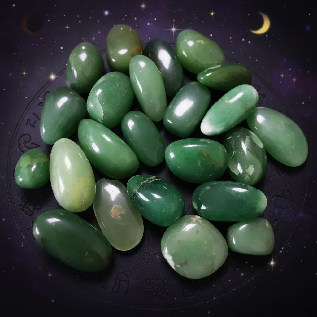 Polished Crystals - Sorceress Sanctuary Color(Amethyst 3to 5cm100g)-Color(Aventurine jade 3to 5cm100g)-Color(Powder crystal3 to 5cm100g)-Color(Topaz 3to 5cm100g)-Color(Nanhong 3to 5cm 100g)