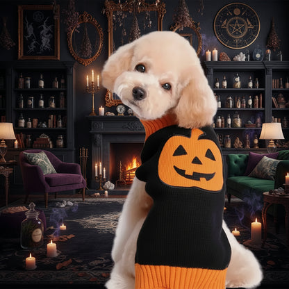 Pumpkin Charm | Knitted Pet Sweater - Sorceress Sanctuary Orange / XS-Orange / S-Orange / M-Orange / L