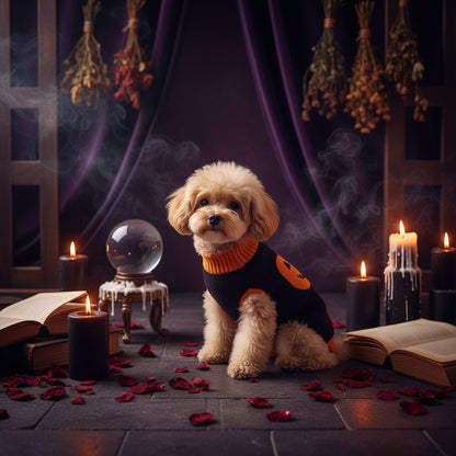 Pumpkin Charm | Knitted Pet Sweater - Sorceress Sanctuary Orange / XS-Orange / S-Orange / M-Orange / L