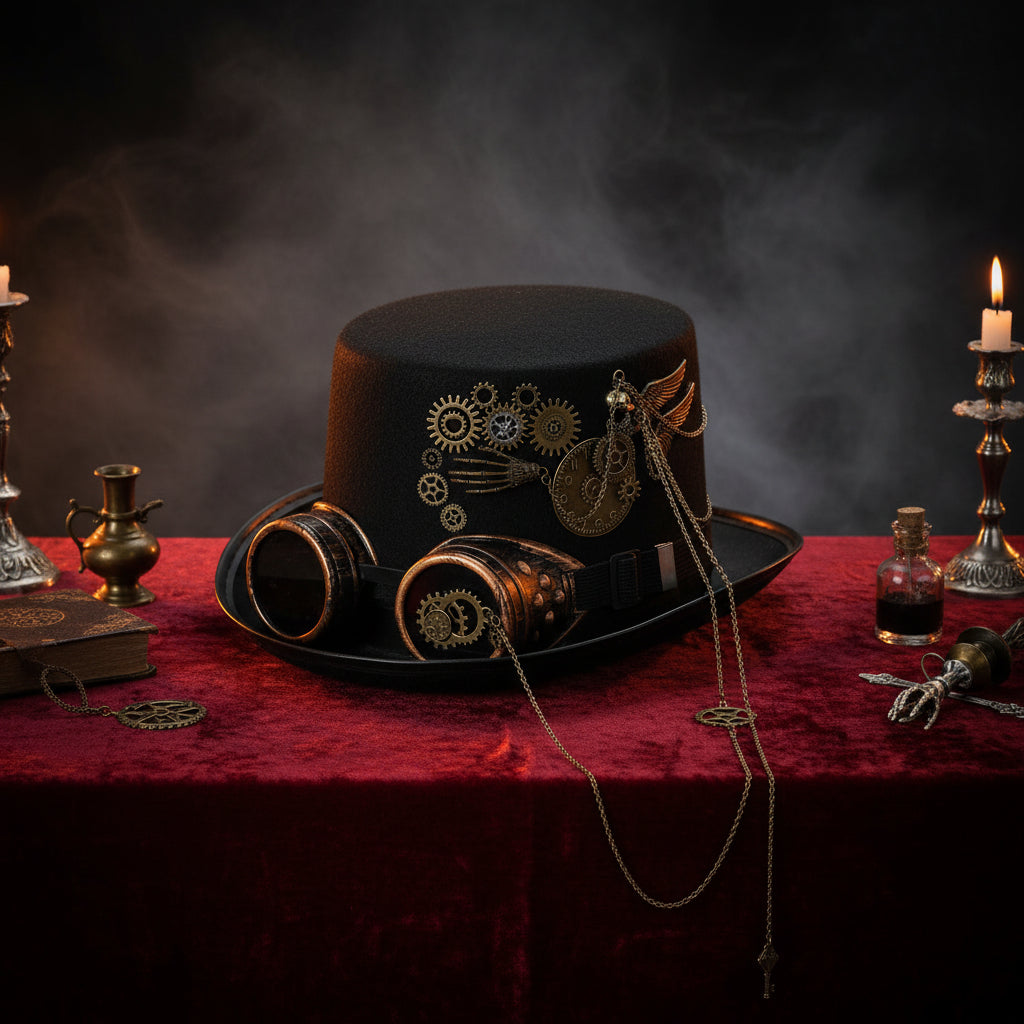 Steam Punk Heavy Metal Chain Hats for Men and Women Sorceress Sanctuary