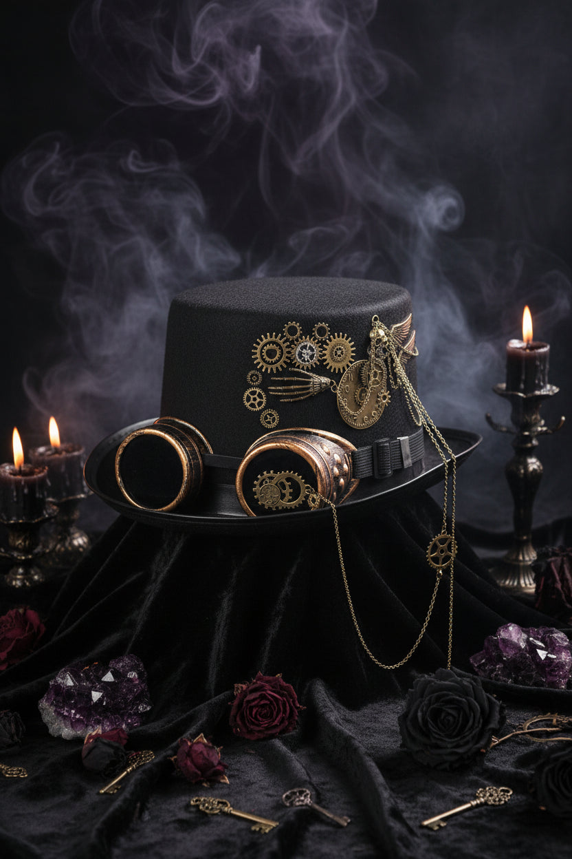 Steam Punk Heavy Metal Chain Hats for Men and Women Sorceress Sanctuary