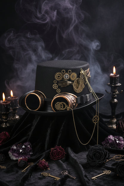 Steam Punk Heavy Metal Chain Hats for Men and Women Sorceress Sanctuary