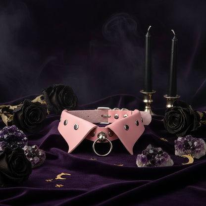 Punk Gothic Leather Choker - Sorceress Sanctuary