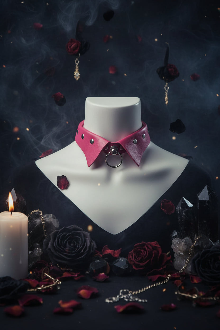 Punk Gothic Leather Choker - Sorceress Sanctuary