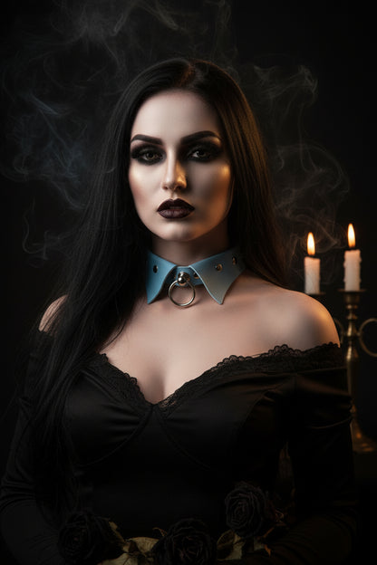 Punk Gothic Leather Choker - Sorceress Sanctuary