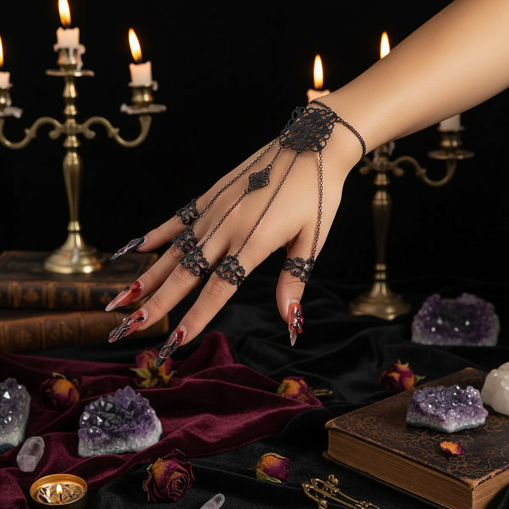 Punk Tassel Bracelet - Sorceress Sanctuary Black-Gold Single-Silver Single-Gun Black Single