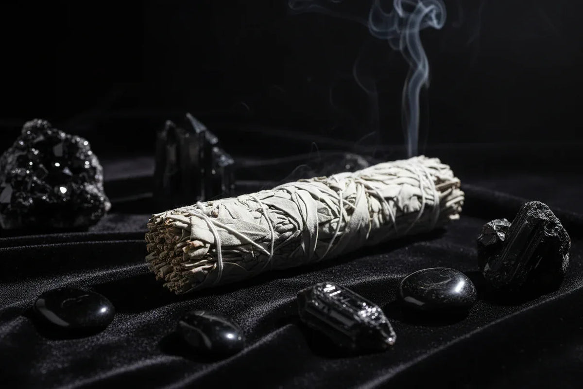 Pure Sage - Sorceress Sanctuary 60 g sage bundle-80 g sage bale-100 g sage bundle-110 g bundle of sage-Shell bracket