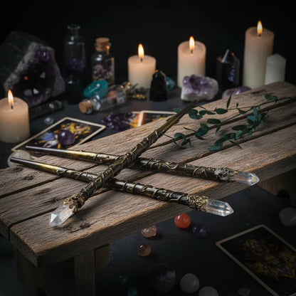 Quartz Crystal Wand - Sorceress Sanctuary 30cm